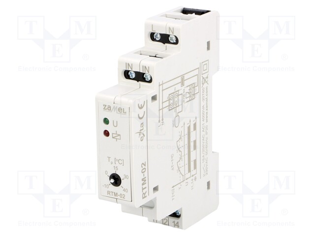 Module: regulator; NTC; temperature; Out: SPDT,relay; DIN; -10÷40°C