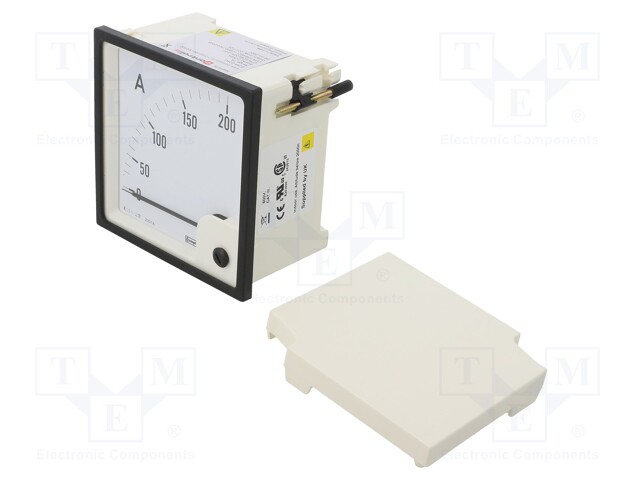 Meter: panel; analogue; 0÷200A; True RMS; Iin: 1A; Class: 1,5; IP52