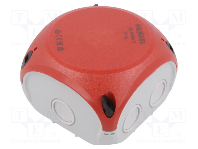 Enclosure: junction box; IP66; with membrane cable glands; red