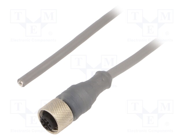 Connection lead; M12; PIN: 4; straight; 20m; plug; 250VAC; 2.5A; IP67