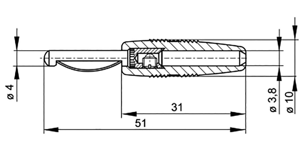 Connector: 4mm banana; plug; 16A; 60VDC; yellow; non-insulated