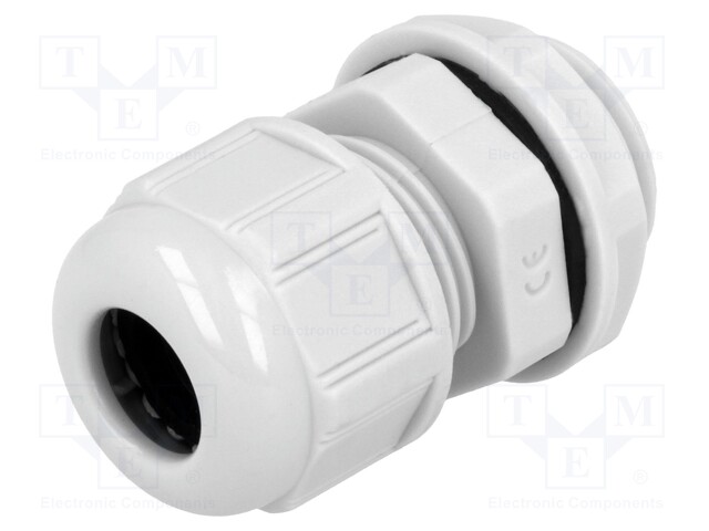 Cable gland; PG11; IP68; Mat: polyamide; light grey; UL94V-2