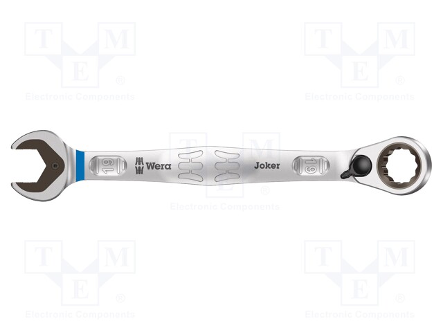 Key; combination spanner,with ratchet; 19mm; Overall len: 246mm