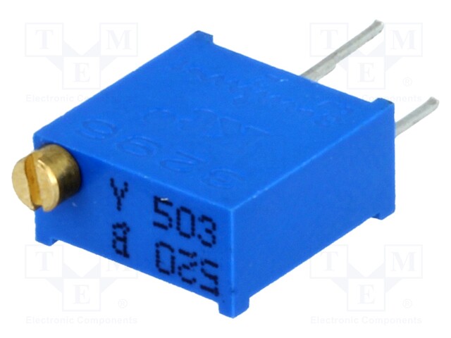 Potentiometer: mounting; multiturn; 50kΩ; 500mW; THT; ±10%; linear