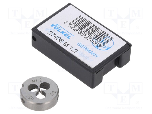 Threading die; HSS; M1,2; 0.25; Ø: 16mm; Thk: 5mm; 6g