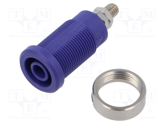 Connector: 4mm banana; socket; 36A; 1kV; violet; nickel plated