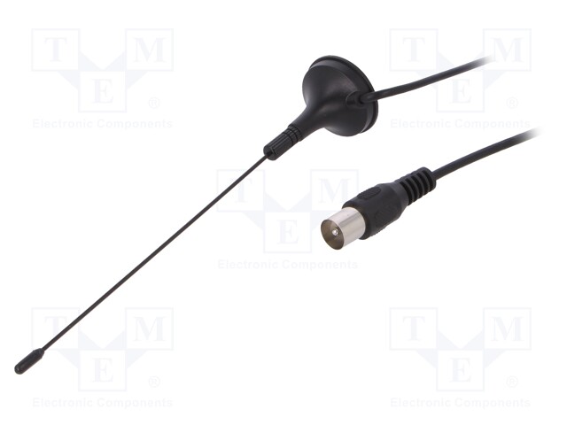 Antenna; DAB,DVB-T; 3dBi; Mounting: magnet; 50Ω; male,IEC; -30÷85°C