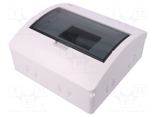 Enclosure: for modular components; IP40; white; No.of mod: 8; 400V