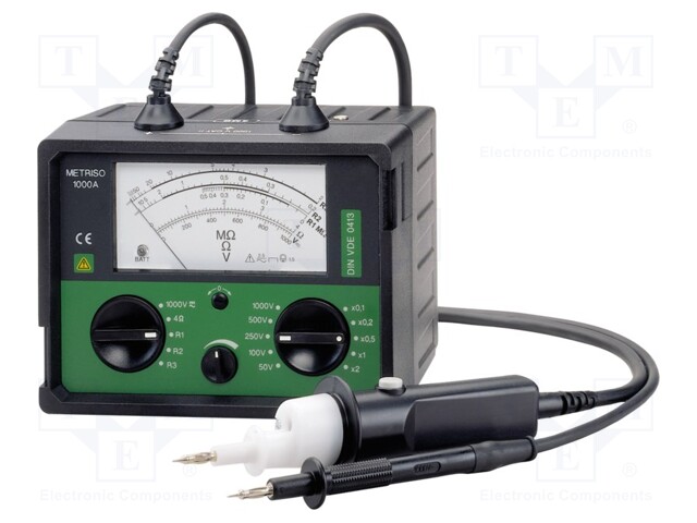 Meter: insulation resistance; analogue; VAC: 0V÷1kV; VDC: 0V÷1kV