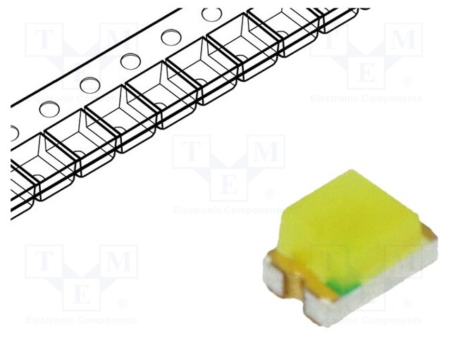 LED; SMD; 0805; white cold; 240÷450mcd; 120°; 20mA; 2.8÷3.8V; 95mW