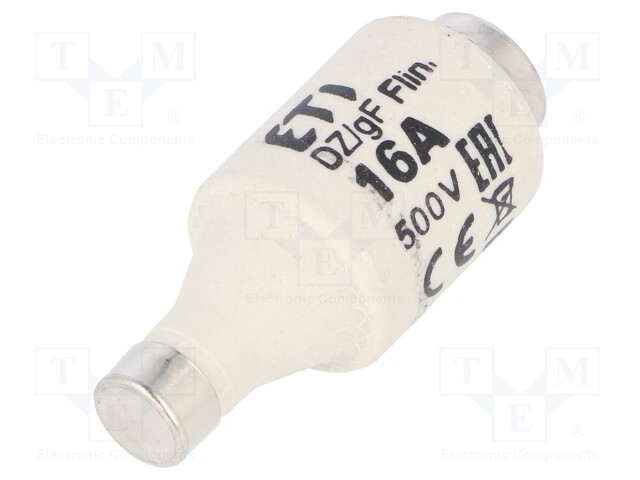 Fuse: fuse; quick blow; 16A; 500VAC; 440VDC; ceramic; DII; D