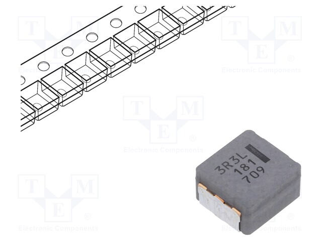 Power Inductor (SMD), AEC-Q200, 3.3 µH, 14.2 A, Shielded, 26.3 A, PCC-M1060ML Series