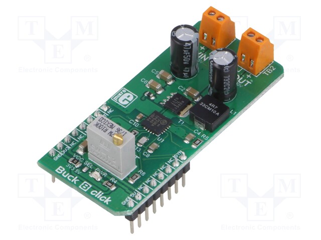 Click board; DC/DC converter; GPIO; MAX17536; 3.3/5VDC