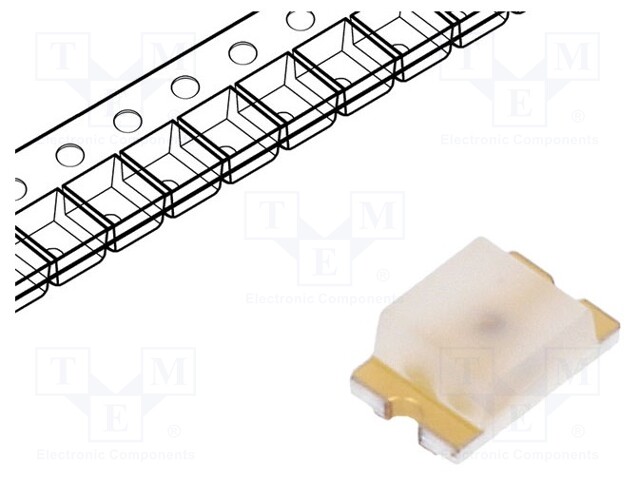 LED; SMD; 0805; red; 45÷165mcd; 2x1.25x0.8mm; 170°; 2.2÷2.6V; 20mA