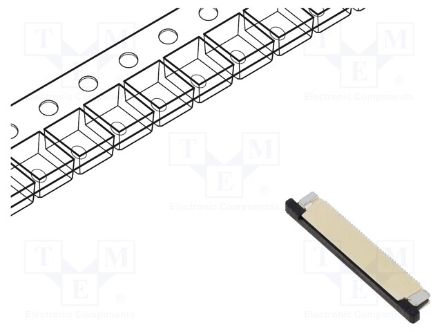 Connector: FFC/FPC; Plating: tinned; SMT; PIN: 40; 0.5mm; horizontal