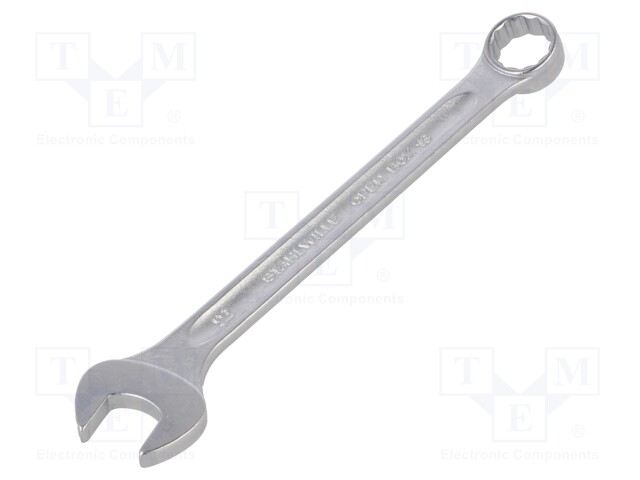 Wrench; combination spanner; 13mm; chromium plated steel