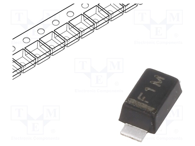 Diode: rectifying; SMD; 1000V; 1A; 500ns; Package: reel,tape