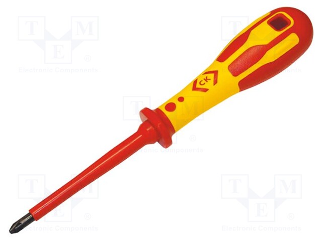 Screwdriver; insulated; Pozidriv®; PZ2; Blade length: 105mm; 1kVAC