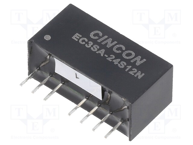 Converter: DC/DC; 3W; Uin: 18÷36V; Uout: 12VDC; Iout: 0÷250mA; SIP8