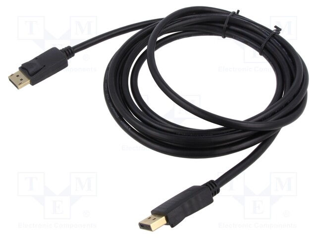 Cable; DisplayPort 1.2; DisplayPort plug,both sides; Len: 3m