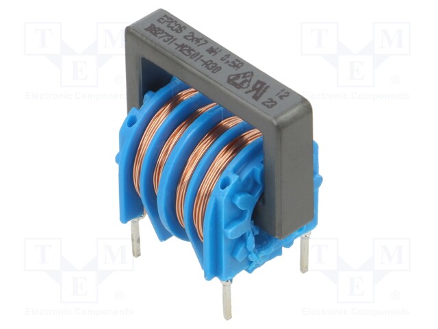 Choke, Power Line, Double, D Core, 47 mH, 500 mA, B82731M Series