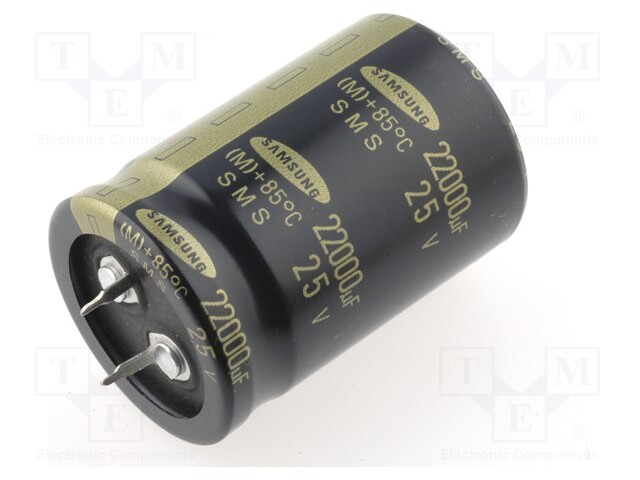 Capacitor: electrolytic; SNAP-IN; 22000uF; 16VDC; Ø30x30mm; ±20%