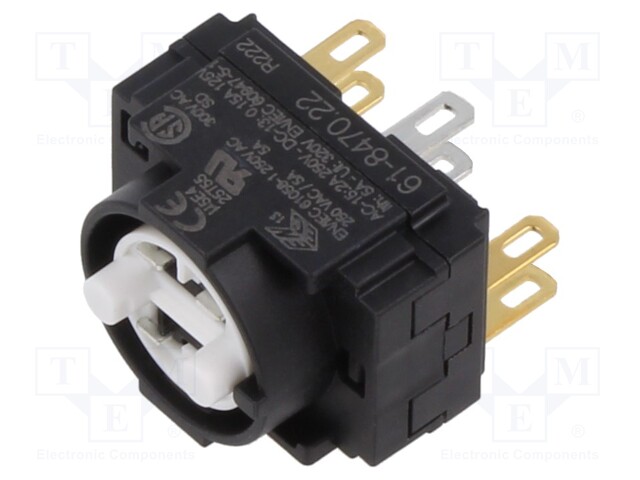 Contact block; 61; -25÷55°C; Leads: connectors; Contacts: NC + NO