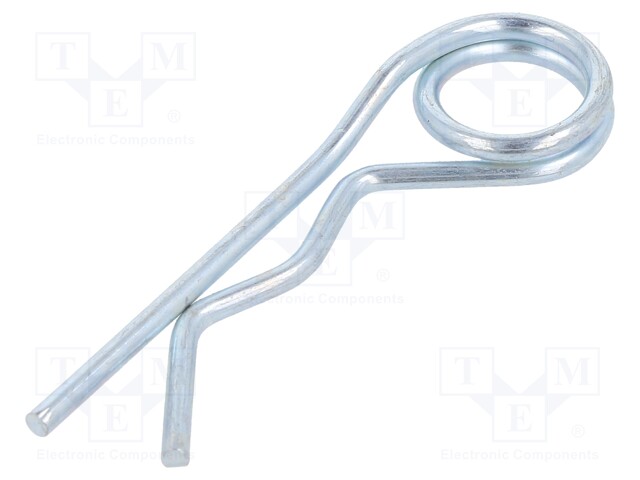 Cotter pin; zinc-plated steel; Ø: 2mm; L: 56mm; Shaft dia: 8÷14mm