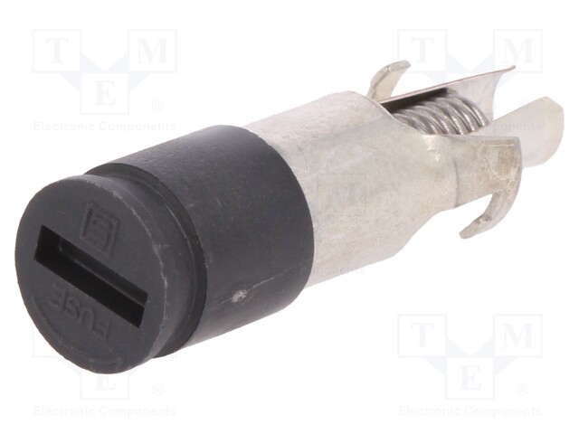 Adapter; cylindrical fuses; 5x20mm; 10A; -40÷85°C; Colour: black