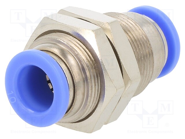 Push-in fitting; bulkhead,straight,inline splice; -0.95÷15bar