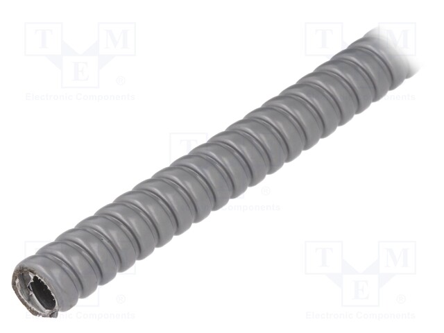 Conduit; ØBraid : 10mm; zinc-plated steel; grey; Len: 10m; -25÷80°C