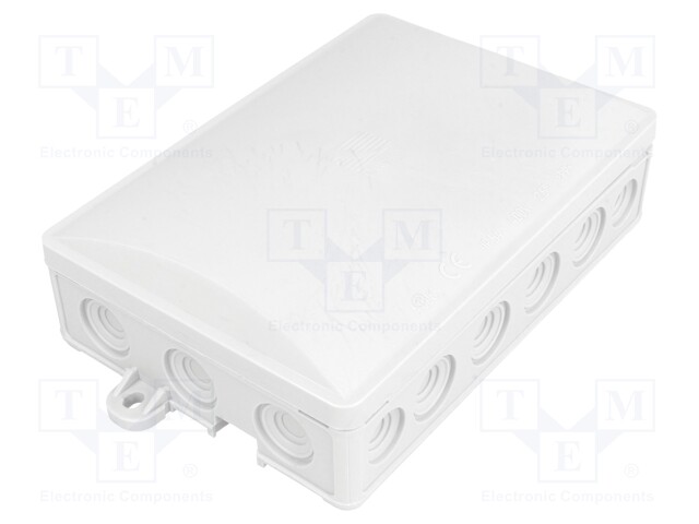 Enclosure: junction box; X: 95mm; Y: 157mm; Z: 40mm; wall mount; IP54