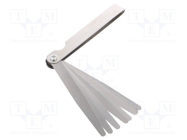 Metric feeler gauge; Range: 0,05÷1mm; 8pcs.