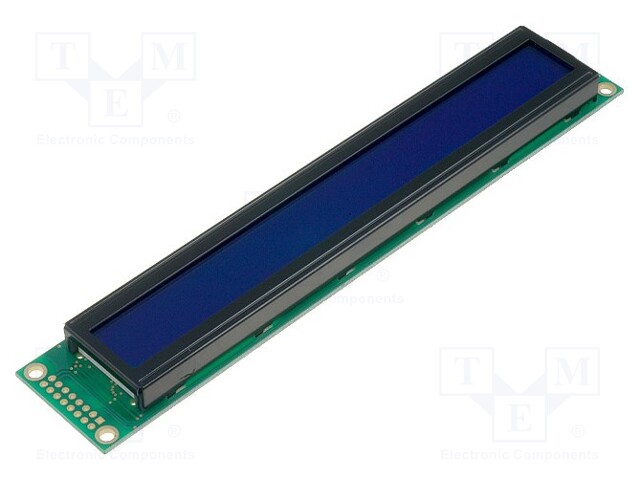 Display: LCD; alphanumeric; STN Negative; 40x2; blue; LED; PIN: 16