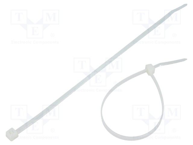 Cable tie; L: 180mm; W: 3.6mm; polyamide; 177N; natural; Ømax: 42mm