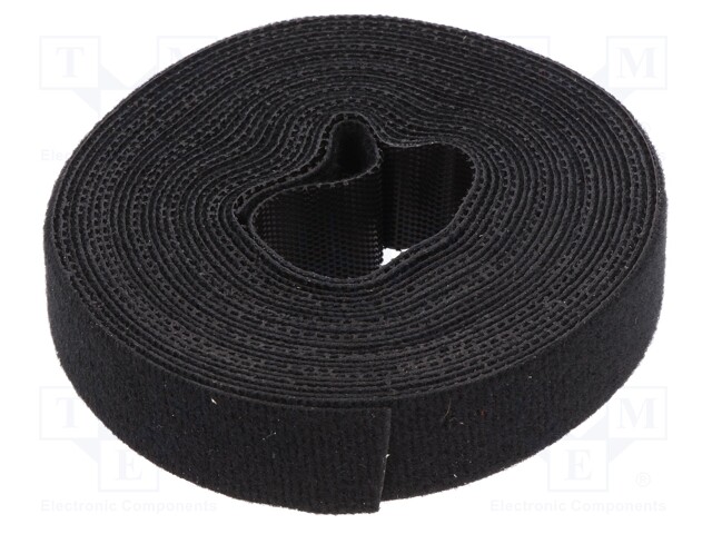 Velcro tie; L: 4m; W: 16mm; black; Package: reel