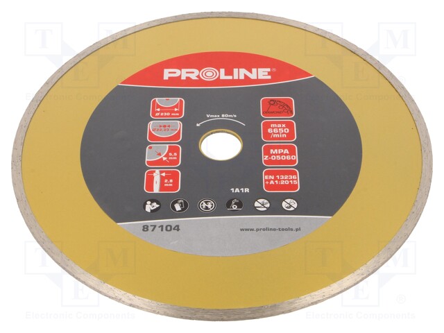 Cutting diamond wheel; Ø: 230mm; Øhole: 22.23mm; Disc thick: 2.8mm