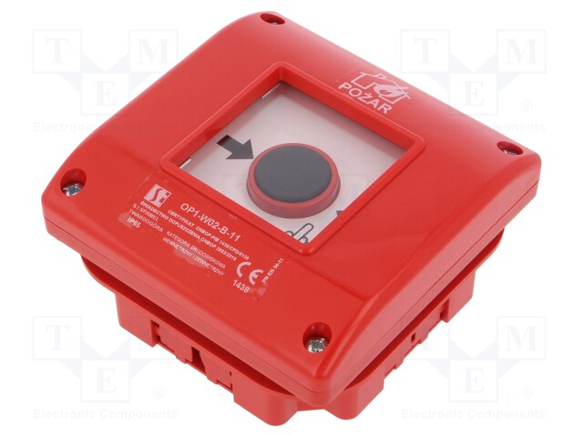 Safety switch: fire warning hand switch; Series: OP1; IP65