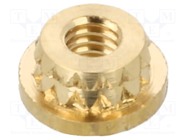 Threaded insert; brass; M2,5; BN: 37905; L: 1.85mm; MICROBARB®