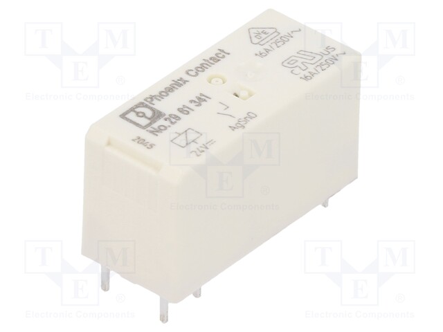Relay: electromagnetic; SPST; Ucoil: 24VDC; 16A/24VDC; max.250VAC