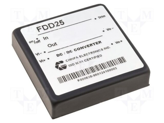 Converter: DC/DC; 25W; Uin: 9÷18V; 12VDC; Iout: 2.1A; 70g