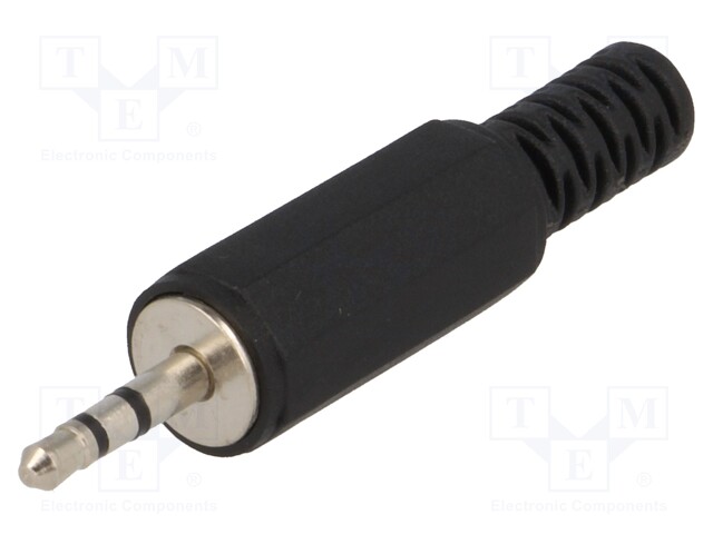 Plug; Jack 2,5mm; male; stereo; with strain relief; straight