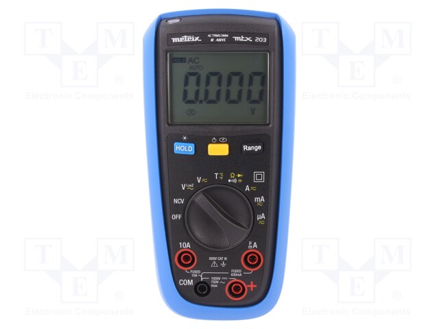 Digital multimeter; LCD (6000),with a backlit; True RMS; IP54