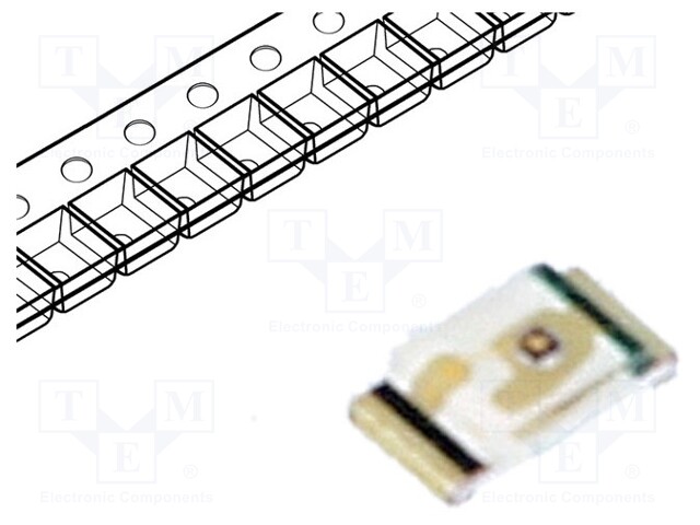 LED; SMD; 0603; red; 7.1÷45mcd; 1.6x0.8x0.35mm; 130°; 1.7÷2.3V; 5mA