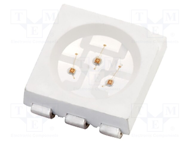 LED; SMD; 5050; yellow; 1300÷1900mcd; 5x5x1.6mm; 120°; 1.7÷2.5V