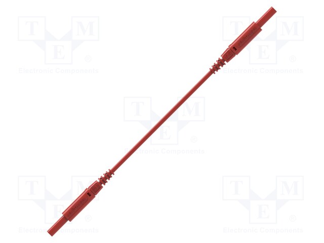 Test lead; 10A; 2mm banana plug-2mm banana plug; Len: 75m; red