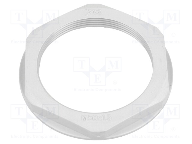 Nut; M50; polyamide; 60mm; grey; Pitch: 1,5