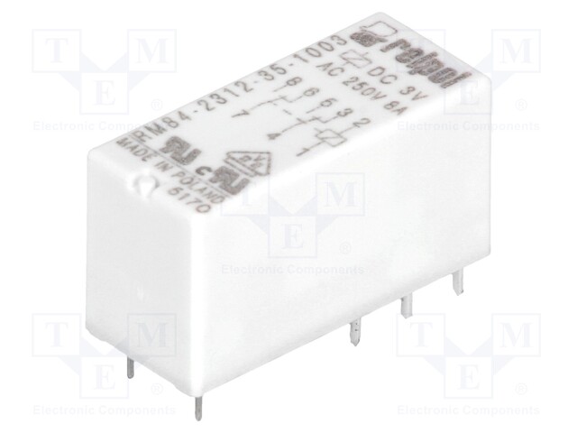 Relay: electromagnetic; DPDT; Ucoil: 3VDC; 8A/250VAC; 8A/24VDC; 8A