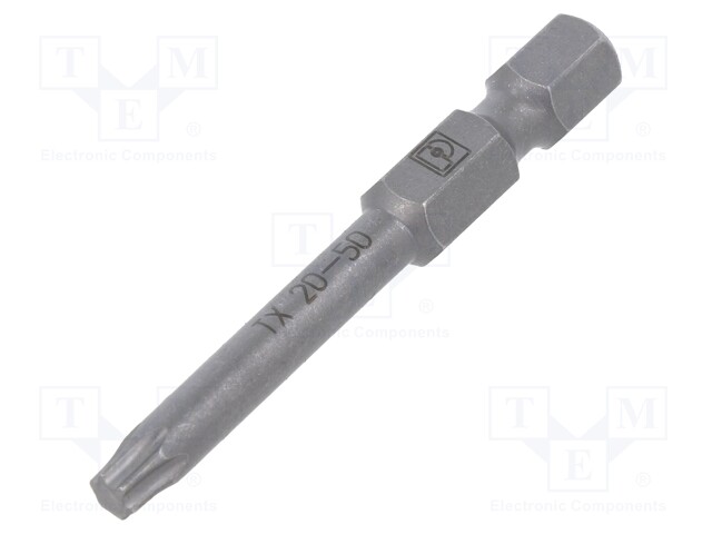 Screwdriver bit; Torx®; TX20; Overall len: 50mm