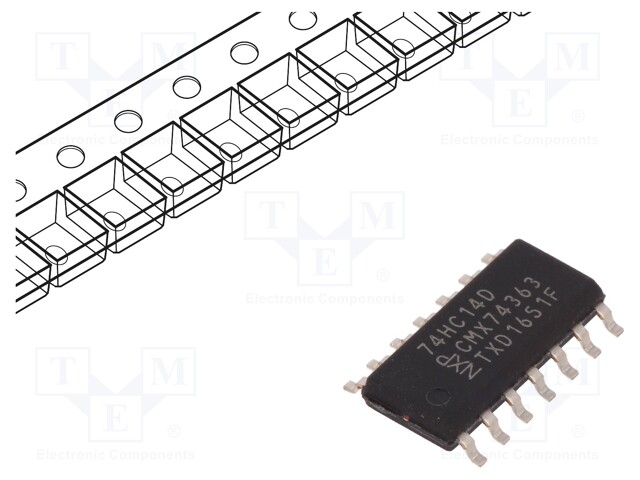 IC: digital; Schmitt trigger; Channels: 6; SMD; SO14; Series: HC